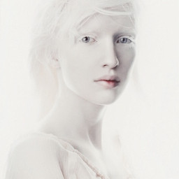 portrait girl woman albino pale
