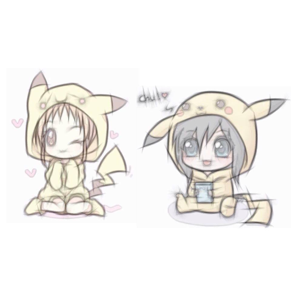 Chibi Pikachu Pokemon Pencileffects