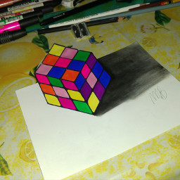 disegno cubo 3d passione